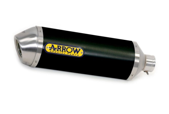 Arrow Race-Tech Aluminum DARK Silencer - Kawasaki ZX-6R 636